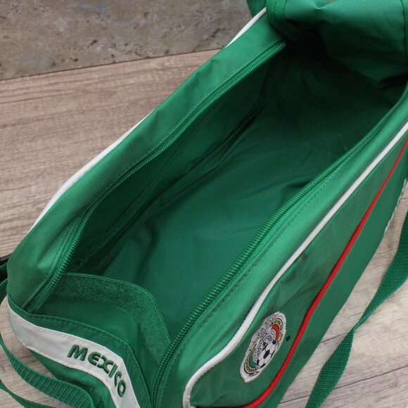 Vintage Seleccion Mexicana Soccer Travel Small Green Duffel Bag Nylon Mexico Y2k - Picture 9 of 13